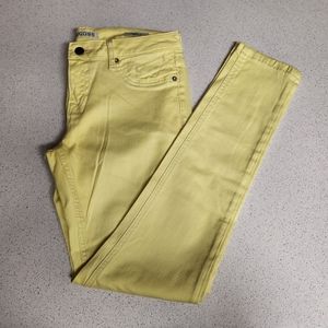 Vigoss Neon Yellow Jagger Skinny Jeans Size 7x31